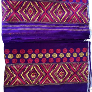 Handloom Royal Purple Assamese Mekhela Chador Fabric Set